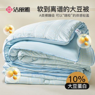 洁丽雅A类大豆纤维被被子冬被棉被加厚保暖春秋被被芯四季 通用