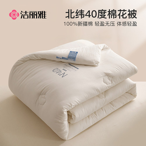 洁丽雅全棉纯棉新疆棉花被冬被