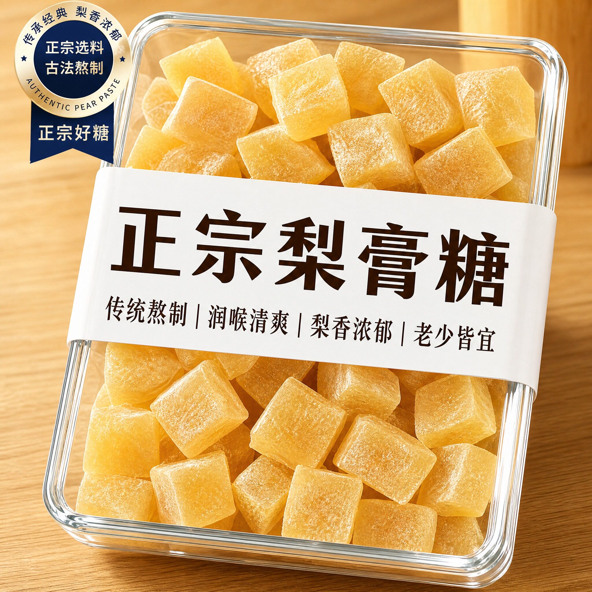 正宗梨膏糖化止痰润正品百草润纯喉甘草传统薄荷糖正品官方旗舰店