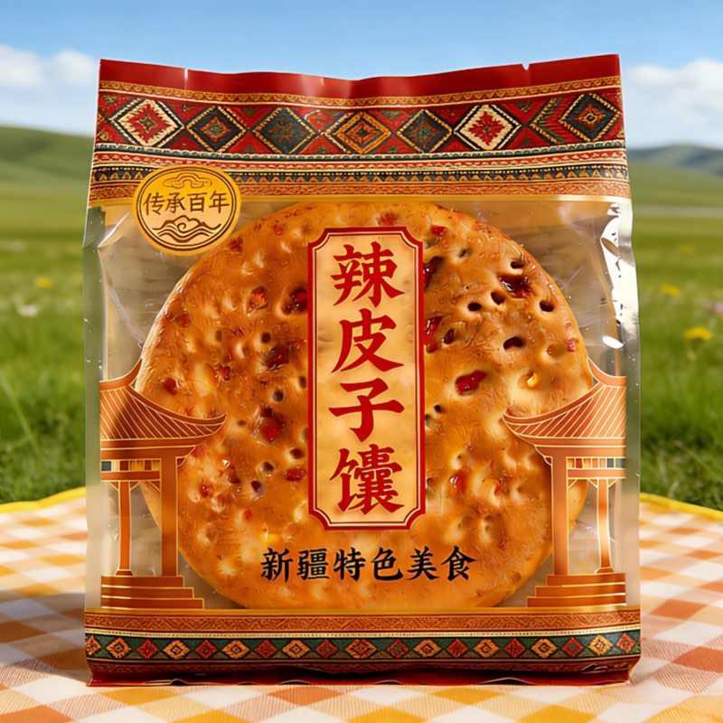 新疆特产辣皮子馕玫瑰花核桃夹心烤馕新疆美食手工烤囊饼零食点心