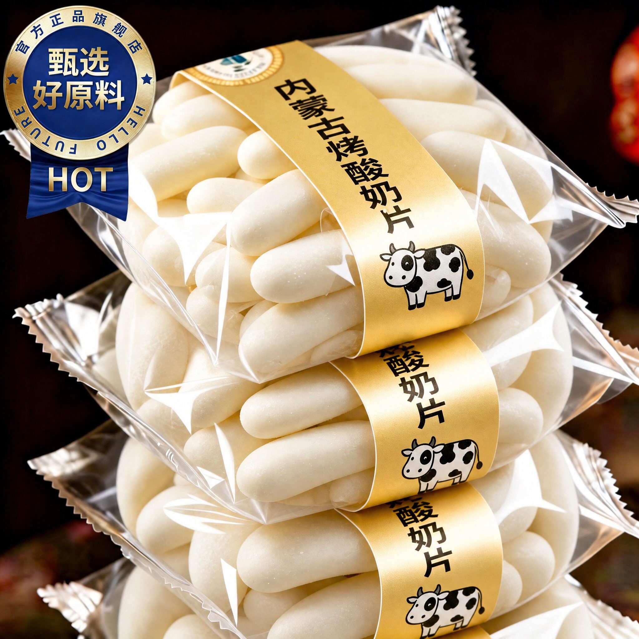 内蒙古烤酸奶脆片烤奶条官方旗舰店无糖牛奶制品儿童孕妇高钙零食图片