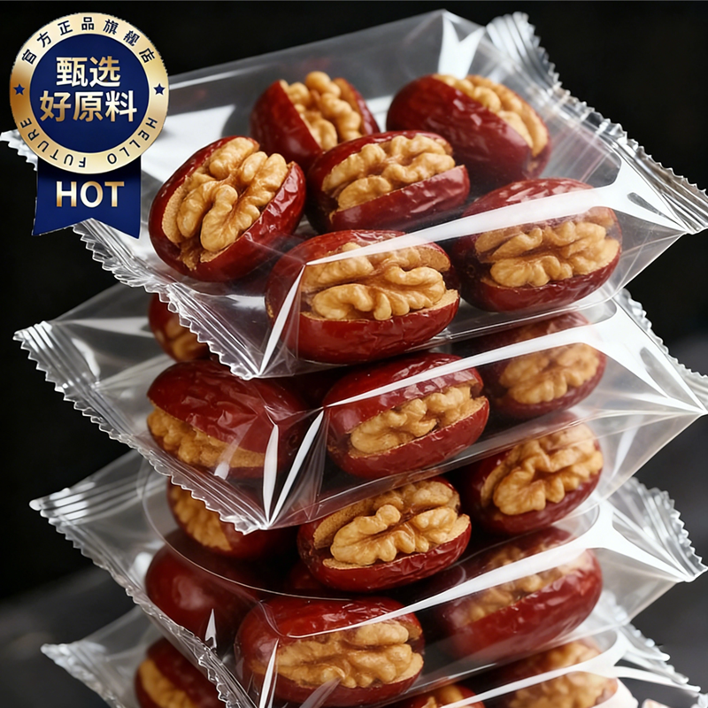 枣夹核桃官方旗舰店新疆一级无核大红枣无糖孕妇果干零食新年年货