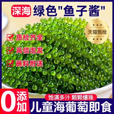 儿童海葡萄即食绿色鱼子酱小孩吃的健康零食新鲜盐渍开胃菜旗舰店