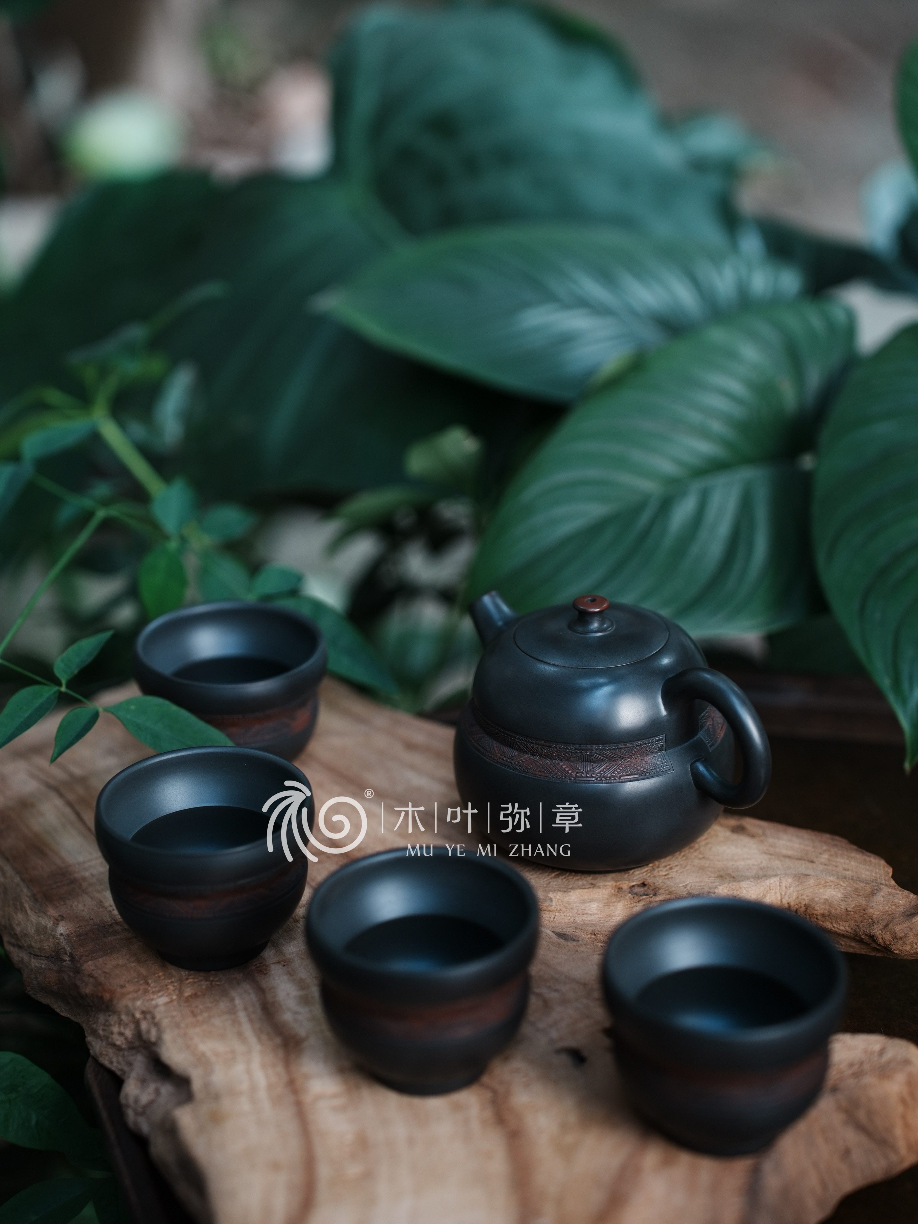广西钦州坭兴陶纯手工茶具一壶四杯福禄紫砂茶壶伴手礼送朋友长辈