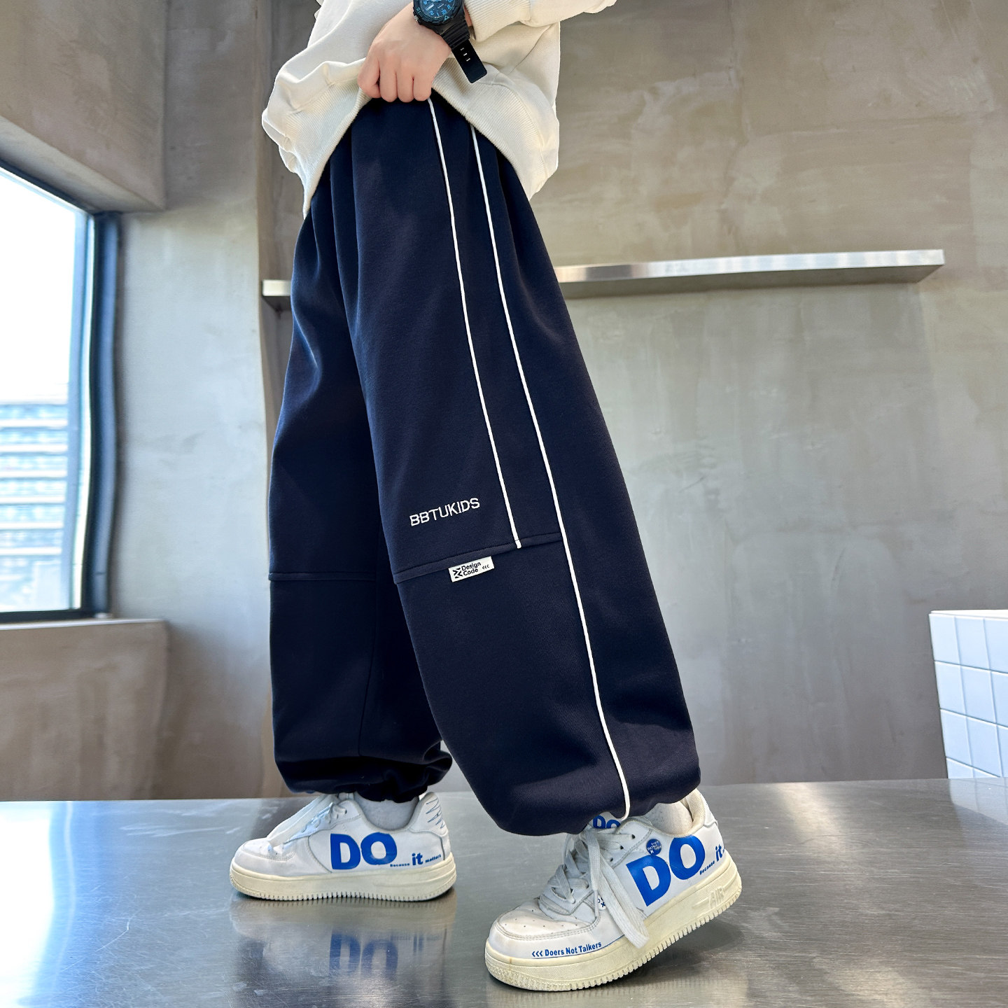 男童春季卫裤2026新款中大童男孩卡绳针织运动长裤春秋时尚休闲裤,童装/婴儿装/亲子装,运动裤卫裤,淘宝优惠券,粉丝福利购,淘宝优惠卷