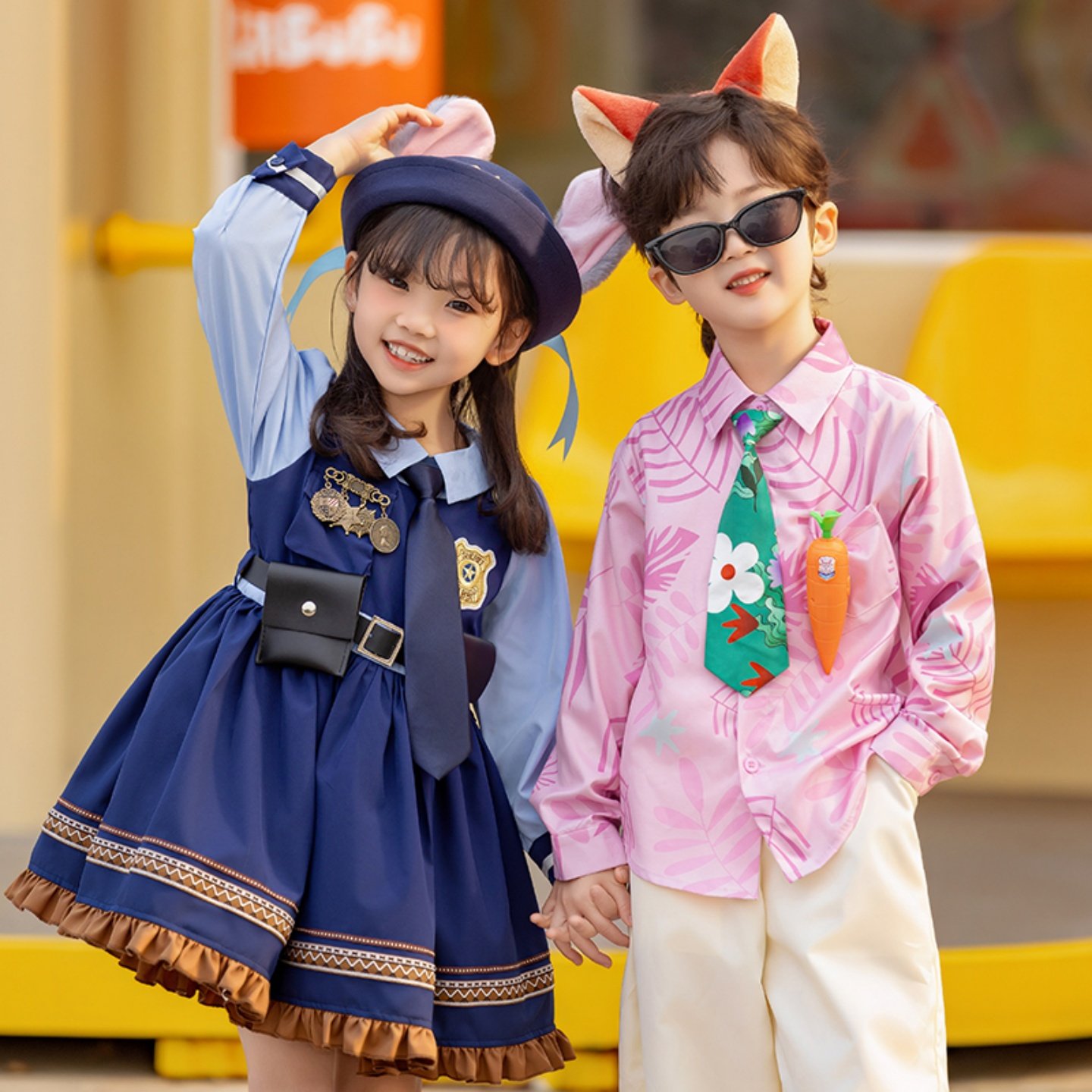 男女童兔子警官裙子表演服疯狂动物城尼克演出服COS服春秋款套装,童装/婴儿装/亲子装,儿童演出服,淘宝优惠券,粉丝福利购,淘宝优惠卷