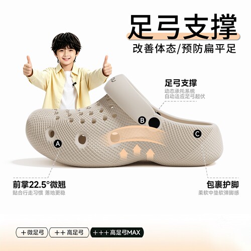 儿童洞洞鞋男2026夏季新款亲子鞋