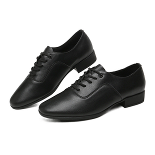 男士摩登舞鞋国标双人舞交谊男式拉丁跳舞真牛皮软底成人广场舞鞋