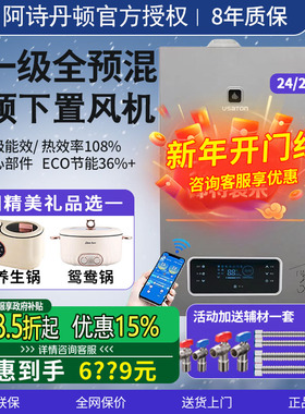 阿诗丹顿全预混燃气壁挂炉天然气家用低氮一级能效