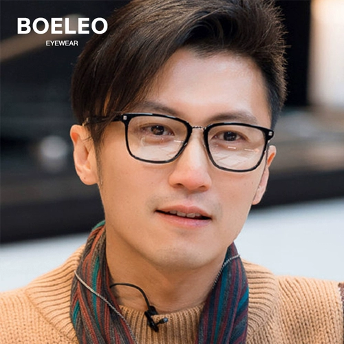 Poli Star Black Frame Ant -Blue Light Anti -Radiation Anti -Radiation Glasses Myopia Мужчины могут соответствовать количеству квадратных рам