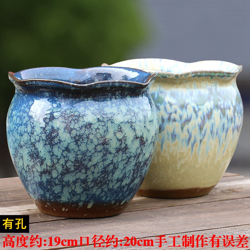 复古个性群生大口径多肉花盆套装组合陶瓷粗陶绿萝绿植拼盘花盆