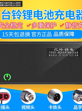 适用台铃电动车锂电池充电器48V2A代驾车54.6V锂离子电瓶电车原装