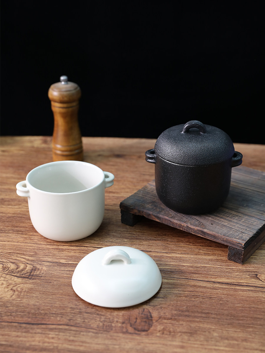 LePantry陶瓷炖盅带盖蒸蛋碗蒸鸡蛋羹双耳碗儿童小碗烘焙烤碗小碗,餐饮具,碗,淘宝优惠券,粉丝福利购,淘宝优惠卷