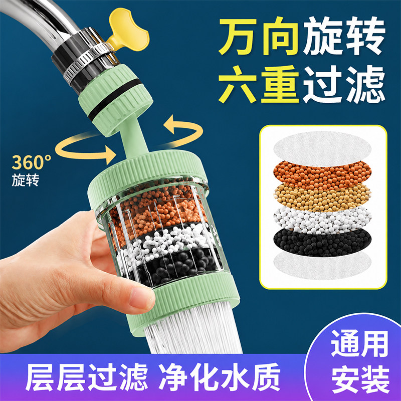 水龙头延伸过滤器通用安装防溅嘴厨房净水神器家用自来水净化花洒