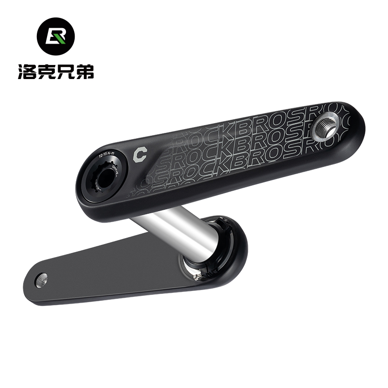 洛克兄弟碳纤维曲柄功率计牙盘公路自行车骑行轻量化配件一体成型