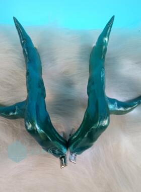 明日方舟道具 夕cos道具 夕角 画中人 染尘烟 龙角 cos头饰道具