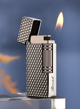 博达309金属充气打火机创意斜火侧滑轮潮流火机送男友礼物网红款