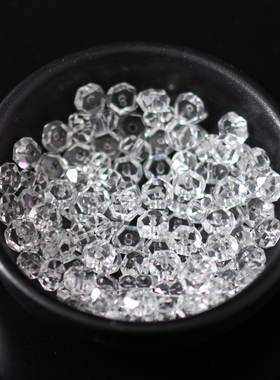 白水晶钻石切面隔珠隔片DIY串珠配件材料手链手串水晶饰品项链