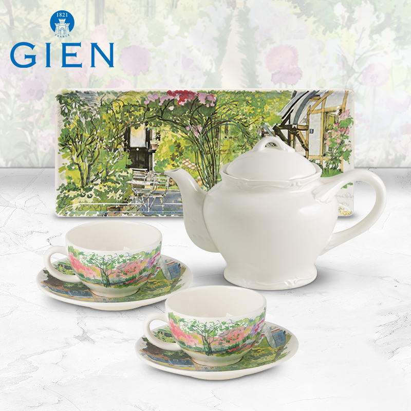 Gien下午茶套装法国手工制造