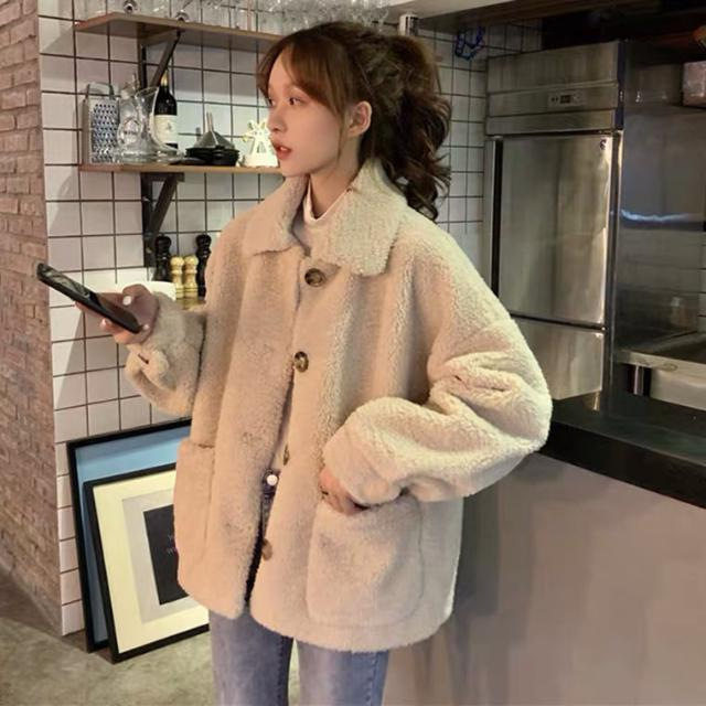 秋冬仿羊羔毛卫衣女加厚
