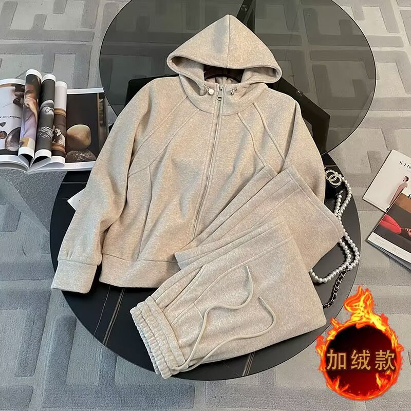 跨境连帽卫衣套装女2026