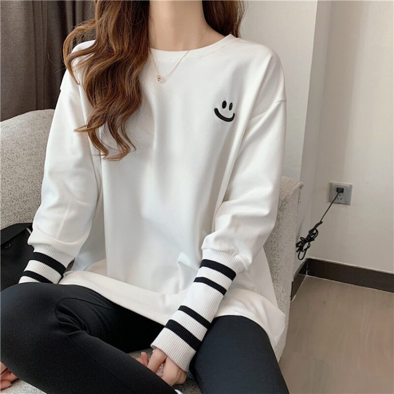 德绒长袖T恤女春秋季韩版