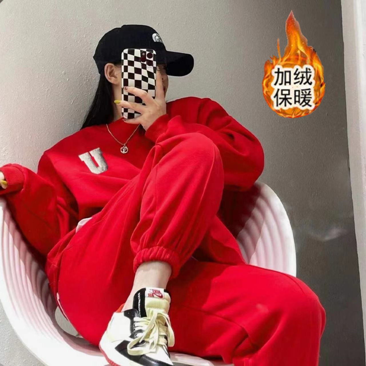 421#加绒加厚休闲时尚运