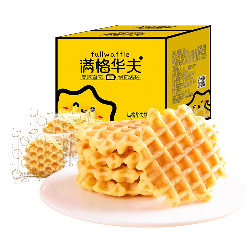 满格华夫饼原味400g蛋糕面包整箱