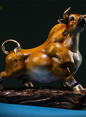 箐铜记《牛运当头》铜摆件家居装饰品客厅玄关办公室桌面摆件礼品