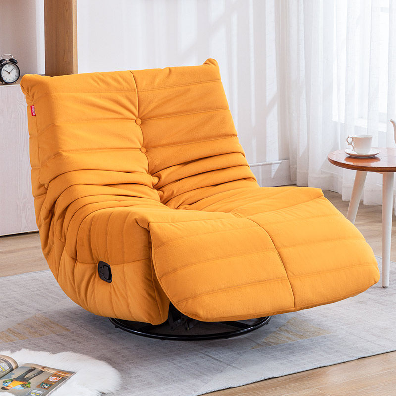 头等太空舱沙发毛毛虫懒人椅单人奶油风客厅设计师简约布艺摇摇椅