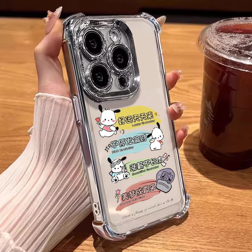 好运天天气囊防摔适用苹果16promax手机壳iphone15plus软套电镀14pm文字中国风13硅胶全包11pro女xs xr套12