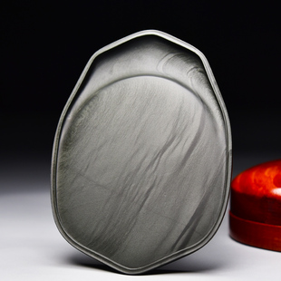 精品文房四宝纸墨笔砚书法国画专用磨墨套装名师手工雕刻天然原石老坑眉纹歙砚端砚高档珍藏礼品砚台