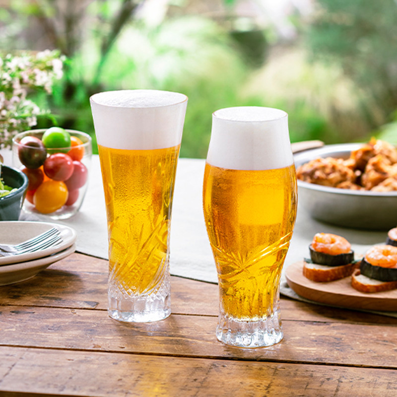 Koso卖场 | 日本KAGAMI啤酒杯水晶玻璃精酿比尔森杯冷饮矮脚酒杯 - 实物图