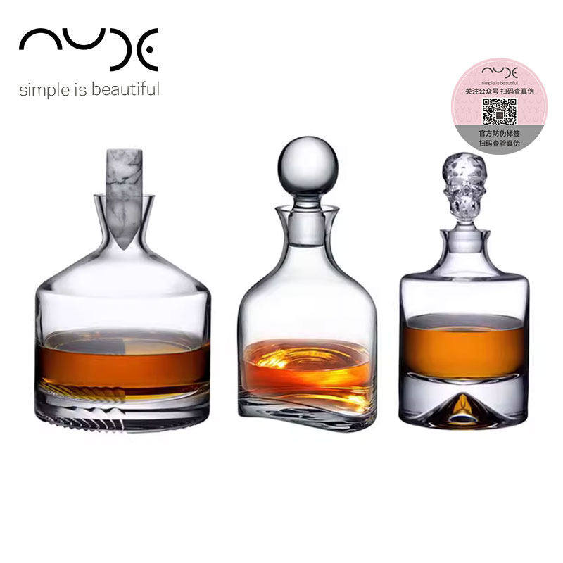土耳其进口NUDE努德 酒樽套装 家用洋酒壶水晶玻璃威士忌酒杯酒瓶