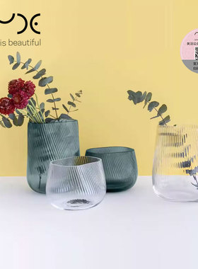 土耳其Nude努德进口水晶玻璃花瓶花器样板房装饰摆件软装饰品花盆