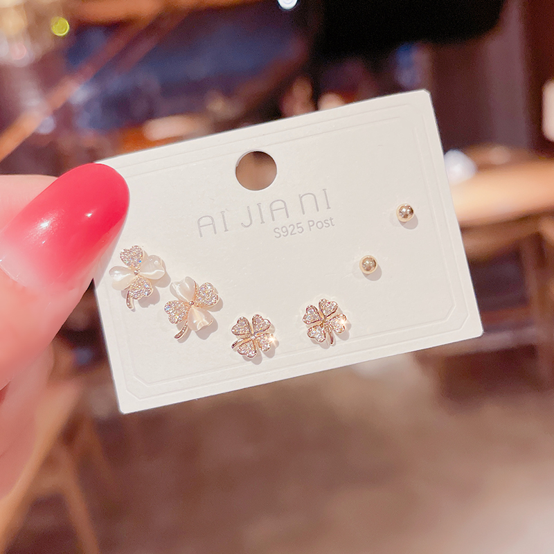 三对装套装s925银针小耳钉