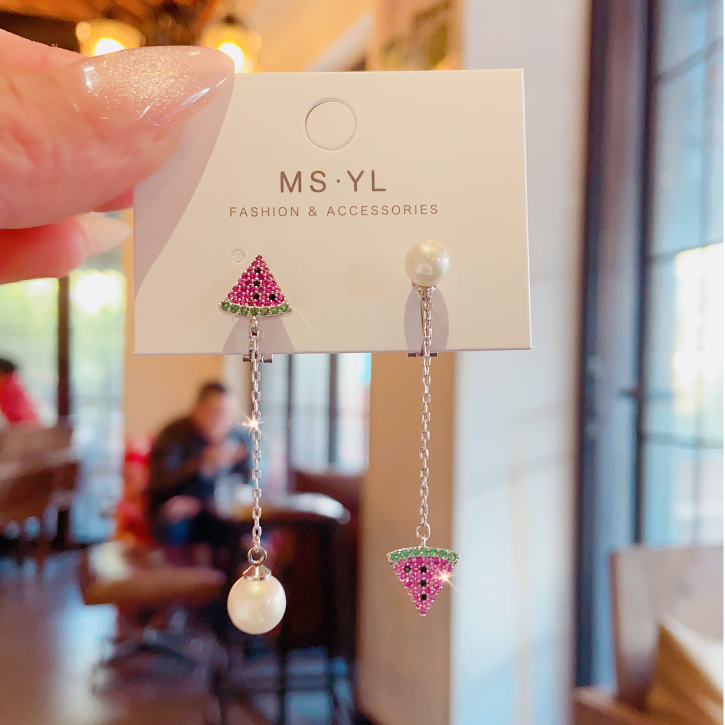 无需耳洞也可以戴的耳夹甜美俏皮珍珠西瓜耳坠长款流苏显瘦耳环女,饰品/流行首饰/时尚饰品新,耳环,淘宝优惠券,粉丝福利购,淘宝优惠卷