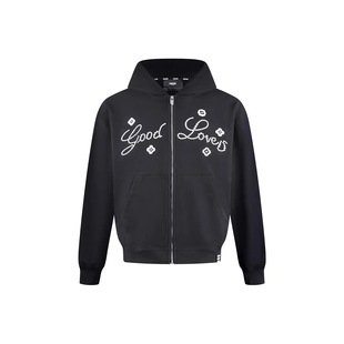 2025FW 男女同款 GOODLOVES 外套 小花标语连帽卫衣开衫 GOODBRAND