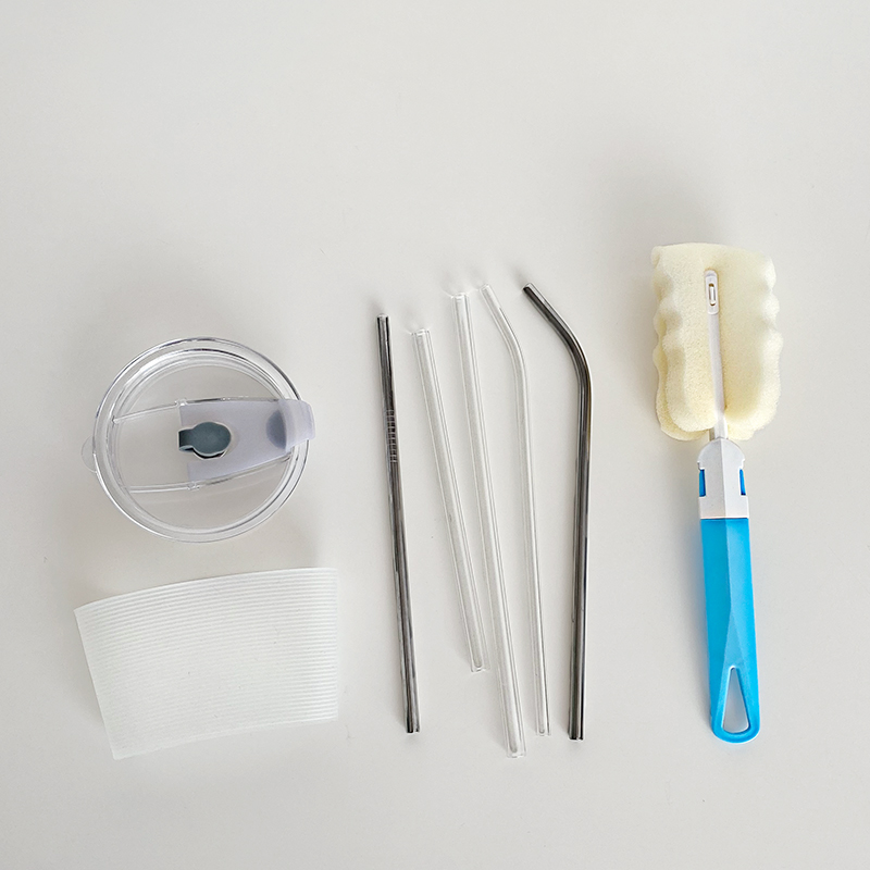 【杯子配件】玻璃吸管盖子刷子