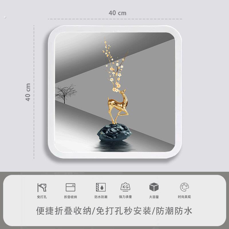 高档浴室壁画卫生间洗澡放衣服神器收纳箱防水收纳柜置物架折叠盒