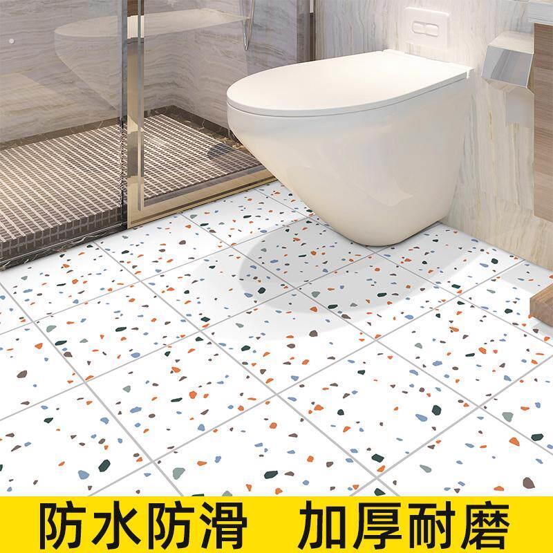 加厚卫生间地贴防水防油自粘厨房浴室地面贴纸防滑厕所耐磨地砖贴