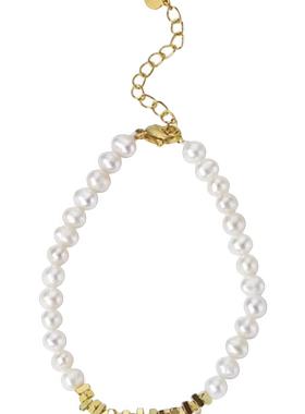 2025年新款碎金色珍珠手链时尚