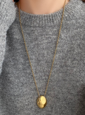 金色气质毛衣项链女款2025新款配饰秋冬女生毛衣链女轻奢高级感