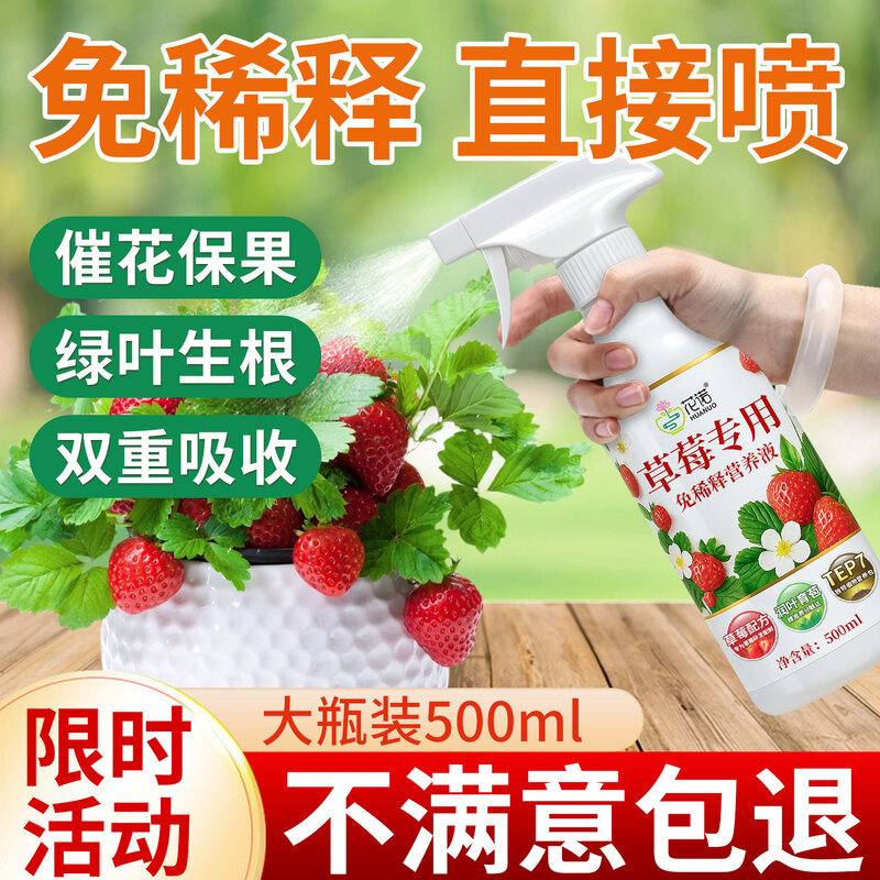 免稀释草莓营养液家用阳台盆栽种植草莓有机专用肥料催花促果增甜