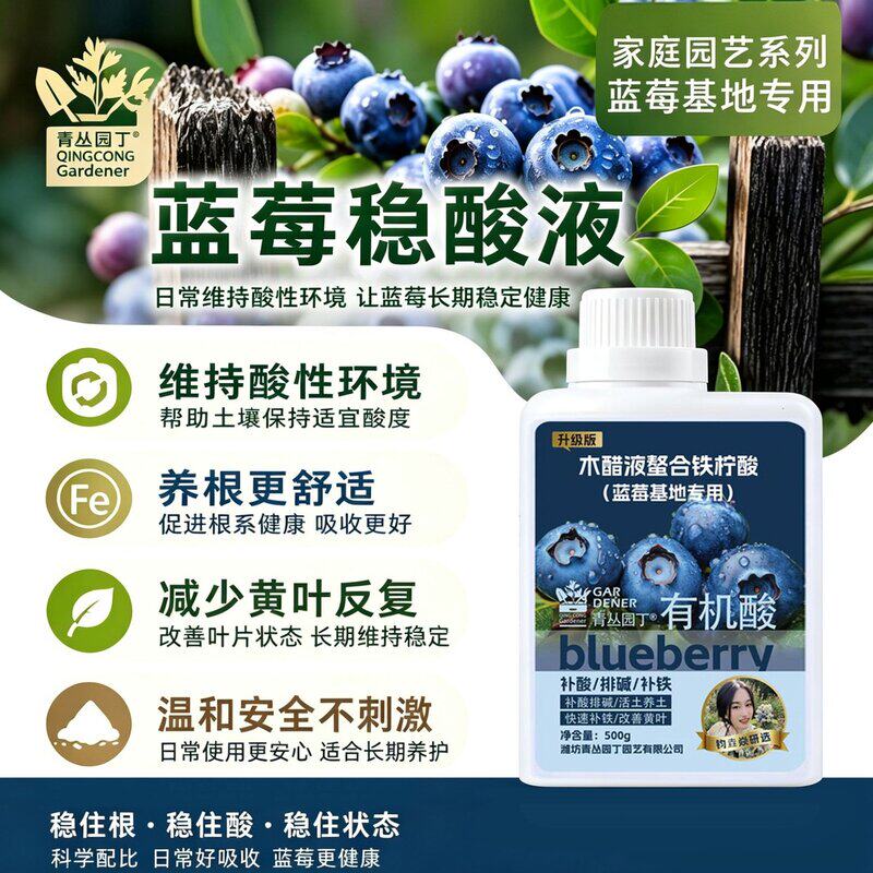 青丛园丁木醋液螯合铁柠酸+蓝莓专用肥套餐