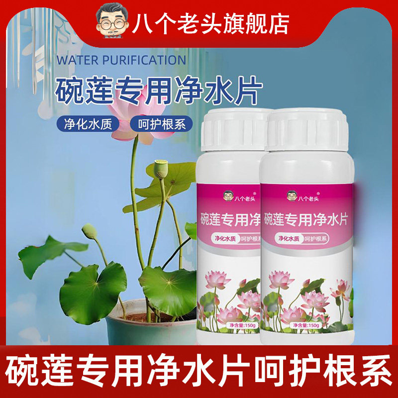 新品碗莲荷花净水片催芽睡莲开 花黄叶黑烂叶增肥水培绿植专用通