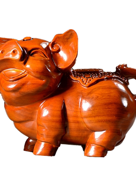 十二生肖动物家居摆设红木工艺品