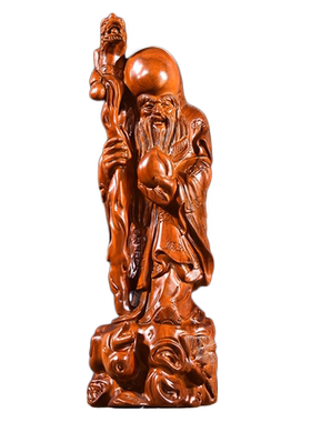 雕刻摆件客厅玄关贺寿红木工艺品