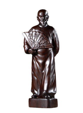 郑板桥难得糊涂家居客厅黑檀木雕