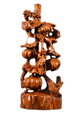 摆件镂空送礼黄花梨木雕